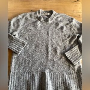 Zara Knit Crew Neck Long Sleeve Cozy Gray  Sweater Women’s Small‎ Preloved